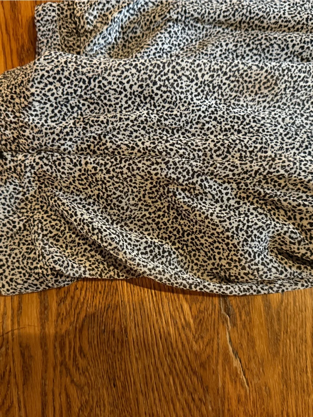 Sienna Sky Gray Black Animal Print Mini Skirt Women's Medium Elastic Waist